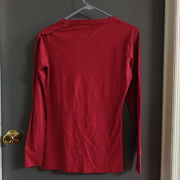 Florida State Seminoles Women's Medium V-Neck Long Sleeve T-Shirt Maroon NWT - Picture 5 of 8